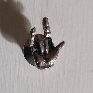 ASL I Love You Vintage Lapel Pin Tie Tack Brooch